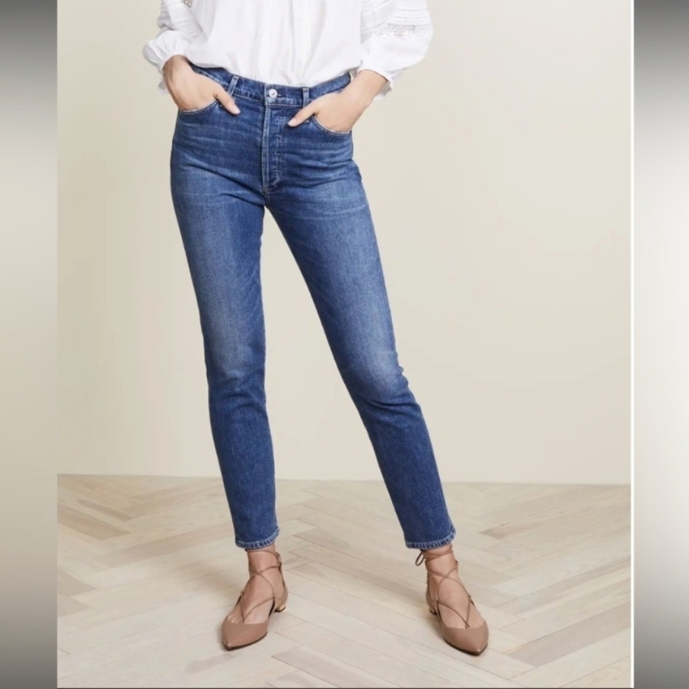 Citizens of Humanity Olivia High Rise Slim Straight Jeans, Color Solo Size 25